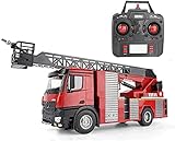 Liiokiy 1:14 Fernbedienung Feuer Hochgeschwindigkeitsauto Fernbedienung Auto LKW Simulation Wasserspray Brandbekämpfung Elektro Rennwagen RC Tracked Monster Truck Für Jungen Kinder Geschenk