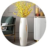 Priority Culture Bodenvase Keramik Weiß,Bodenvase Für Pampasgras 80cm,Bodenvase Groß Für Künstlich Seiden Blumen Äste Plastikpflanzen,Höhe Standvase Design Zuhause Deko (Size : 60cm)