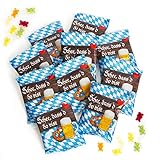 Logbuch-Verlag 25 kleine blau weiße Bayern Gummibärchen Tüten Schön dass du da bist - Give-Away kleines Geschenk Oktoberfest Hochzeit Deko bay