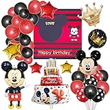 BESTZY Minnie Party Luftballons, Minnie 1st Birthday Themed Party Supplies inder Geburtstagsfeier Dekoration Luftballon Mickey Aluminiumfolie Luftballons Mickey Birthday Party Dek