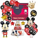 BESTZY Minnie Party Luftballons, Minnie 1st Birthday Themed Party Supplies inder Geburtstagsfeier Dekoration Luftballon Mickey Aluminiumfolie Luftballons Mickey Birthday Party Dek