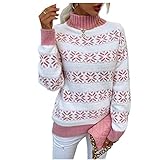 ZDDHOODY Damen Strickpullover Rollkragenpulli Sweater Strickjacke Langarm Winterjacke Sweatshirt Für Herbst und Winter Chunky Rollkragenpullover Damen Langarm Strickpullover Pullover Top
