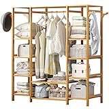 JINLIAN205-SHOP schränke kleiderschrank Moderne minimalistische Bambus Kleiderbügel tragbare Kleidung Rack Garderobe Aufbewahrungsbox for Eingang und Bett Design kleiderschrank Vintag