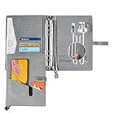 RUBAPOSM A5 Schreibmappe Portfolio Dokumenten - Mappe Konferenzmappe mit Powerbank, Notebook, Schreibmappe Padfolio Case für Business Office,G