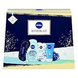 NIVEA Moisturizing Clay Geschenkset Hydrating Set Geschenke für Sie Enthält Clay Shower Gel, Moisturizing Face Mask Cleansing Face Wash + Hydro Lip Balm, Geschenke für F