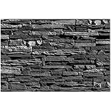 Küchen-Rückwand Spritzschutz I Dekor Schiefer I 60 x 40 x 0.3 cm I Stilvoll modern I Fliesenschutz für den Herd und Spüle | Küche Zubehör | Arbeitsplatte I Fliesenspiegel I Aluverbund I dv_800