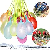 SHULLIN 111 Stück Wasserbomben Selbstschließend Schnellfüller Wasserbomben luftballons wasserballons 3 Bündel mit je 37 Wasserbomben für Wasserspiel Garten Kinder Erwachsene Sommerspaß