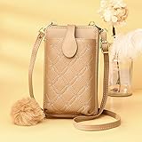 Damen Handytaschen zum Umhängen,PU Leder Geldbörse Damen mit Handyfach,Crossbody Handtaschen Schultertasche Umhängetasche Brieftasche,Abnehmbarer Verstellbar Schultergurt für Handy unter 6,5',