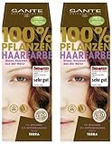 Sante Pflanzenhaarfarbe Haarfarbe im Doppelpack terra 2 x 100 g im Set für ein tolles Farberleb