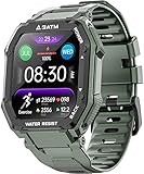 PKLG Smartwatch, Activity Tracker, Touchscreen mit Herzfrequenz- und Blutdruckmessung, IP67 wasserdicht, kompatibel mit Android iOS (B)(B)