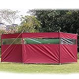 koncy Camping Windschutz Strand Zelt Garten Zaun Sichtschutz 440x130cm für Picknick, Grill, Lagerfeuer (Color : Red)
