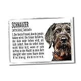 Schnauzer Duden Hund Dog Schild Spruch Türschild Hundeschild Warnschild F