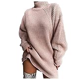 ZDDHOODY Damen Strickpullover Rollkragenpulli Sweater Strickjacke Langarm Winterjacke Sweatshirt Für Herbst und Winter Chunky Rollkragenpullover Damen Langarm Strickpullover Pullover Top