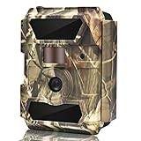 WingHome Wildkamera Fotofalle Full HD 12MP 1080P Überwachungskamera No Glow 20M Nachtsichtkamera mit Bewegungsmelder mit 2.4' LCD Display wasserdichte Jagdkamera weitwinkel für Sicherheitsüberwachung