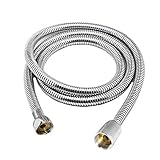 VVW&LIU 1,5/2 / 3 m Brauseschlauch Universal Home Edelstahl Flexible Weiche Duschleitung Silber Farbe Gemeinsamer Duschkopfschlauch Wasserleitung, 2 m,