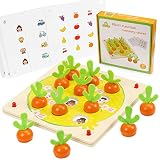 Holzspielzeug Montessori, Karotte Spielzeug, Holzrettich-Gedächtnisschach, Montessori Karotten Holzspielzeug, Motorik Spielzeug, Pädagogisches Spielzeug Holz, Lernspielzeug fü