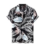 Herren Bekleidung Verkauf Verkauf Verkauf Clearance Herren Fremdhandel Hawaii Casual Kurzarm Strand Print Shirt Gentleman Warm Männer Polo Rugby Hemden Patchwork Tops Größe S-XXXXXL, black9, XL