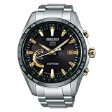 Seiko Herren Analog Solar Uhr mit Titan Armband SSE087J1