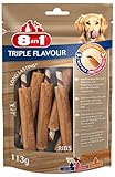 8in1 Triple Flavour Ribs Kaustangen für Hunde - Kausnacks mit extra viel Fleisch, 113g Beutel (ca. 6 Stück)