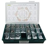 Sortiment M3 + M4 DIN 933 Edelstahl A2 (V2A) Sechskantschrauben mit Gewinde bis Kopf - Set bestehend aus Schrauben, Unterlegscheiben (DIN 125, 127, 9021) und Muttern (DIN 934, 985) - 1200 T