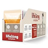 Amazon-Marke: Lifelong Alleinfuttermittel für ausgewachsene Katzen- Fleischauswahl in Sauce, 2,4 kg (24 Beutel x 100g)