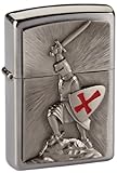 Zippo 200 Crusade Victory Feuerzeug, Messing, Brushed Chrome, 1 x 3,5 x 5,5