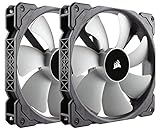 Corsair ML140 PC-Gehäuselüfter (140 mm, mit Premium Magnetschwebetechnik, Dual Pack), Schw