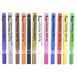 0,7 mm Acrylfarbe Marker Stifte, Acryl Marker mit hoher Haftung, Leinwand Malerei zum Markieren Körperbemalung Schreiben Glas H