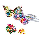 NET TOYS Bügelperlen-Set Schmetterling mit Steckplatten - Bunt 480 Perlen - Kreativer Kinder-Bastelspaß Steckperlen - Genau richtig für Basteln & Büg