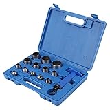 Yosoo Health Gear 13-teilige Locheisensatz 5-35mm, Locheisen Zoll, Lederstanzwerkzeuge, Hohlstanzset, Scharfes Hohlstanzwerkzeug Für Leder Und Dichtung 3/16 Bis 1-3 / 8in (5-35 Mm)