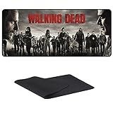 Walking Dead Mauspad Gaming Mauspad XXL Large Locking Edge Computer Gamer Matte Anti Rutsch Tastatur PC Pad (11X31in)