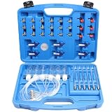 CCLIFE Diesel Rücklaufmengen Tester CDI Common rail Injector Prüfer Prüfgerät Injektoren mit 24 Adapter und neu Adap
