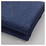 Stretch stoff Gewaschener Stoff Gewaschenes Denim-Baumwolltuch Reine Farbe Dünnschnitt Dunkelblau Sandwaschprozess Wird Für DIY-Nähstoffe Für Jacken, Hosen Und Röcke Ve(Size:1.45M*2M,Color:Dunkelblau)