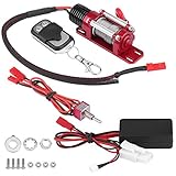 Alomejor RC Car Winch RC Modell Fahrzeug Crawler Winde RC Zubehör mit Fernbedienung Maßstab 1/10