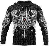 Nordische Mythologie, Wikinger, Tattoo, 3D-Druck, Pullover, Sweatshirt, Herren, Wikinger, Yggdrasil, keltischer Drache, Tattoos, voller Reißverschluss, Kapuzenjack