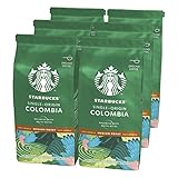STARBUCKS Single-Origin Colombia Filterkaffee, Röstkaffee gemahlen, Mittlere Röstung (6 x 200g)