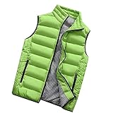 RYTEJFES Winterweste Herren Jacke Outdoor Isolierte Leichte Weste Sport Daunenjacke ärmellos Puffer Weste mit Tasche Steppweste Stehkragen Sweatshirt Warm Vest Wintermantel Sportweste B