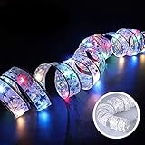 Candy101 LED Schleife Lichterkette 4 M 40 LEDs Band Lichterkette Innen Deko Weihnachtsbaum Weihnachtsbeleuchtung Batterie Kupfer Drahtlichterkette Weihnachtsdeko Aussen Gartendeko (Mehrfarbig)