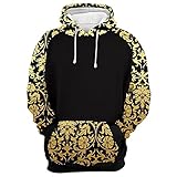 XDJSD Herren Pullover Hoodie Herren Übergroßer Pullover Langarm T-Shirt Pullover Gelb bedrucktes Oberteil Damen H