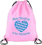 Oktoberfest Kostüm Turnbeutel Rucksack Sport Beutel mit Mein Dirndl ist in der Reinigung Motiv, Größe: onesize,R