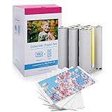 Ersatz für Canon Selphy CP1300 Fotopapier, KP-108IN 3115B001(AA) CP1200 CP910 CP800 Papier und Patrone kompatibel für Selphy Fotodrucker, 108 Blatt Foto Papier (100 x 148 mm) mit 3 Farbk