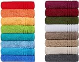 Naturawalk Handtücher Serie Milano Bio-Baumwolle in Luxusqualität, in 7 Größen und 16 Trendfarben - Grösse Handtuch 50x100 cm, Farbe Weiss 001