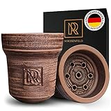 Premium Shisha Kopf Ton Shishakopf - Made in Ukraine - LAGUNA Voll-Tokopf mit enormer Rauchdauer bis 2,5h - Wasserpfeife Shisha Tonkopf für Smokebox HMD - Massiver Mehrloch Tonkopf S