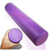 EasY FoxY ToY Weiche-Faszienrolle Zur Selbstmassage Faszien-Schmerz Behandlung; Massagerolle, Ø9,5cm x40cm Violett; Professionelles Trainingsgerät für Triggerpunkt Massage, Rückenschmerzen Therap