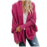 Cardigan Damen Lang Strickmantel Strickjacke Sweater Elegant Manschette Langarm Sweatshirt Langen Mantel Jacke Tops Outwear Casual Offen Pulllover Damen Herbst Winter Outing S