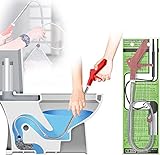 Aozzy 1.3m WC Rohrreinigungsspirale mit Kralle - Toilette Reinigungsspirale ideal für das Entfernen von Haaren & Verschmutzungen - Geeignet für Toiletten Verstopfung lösen, Kanalisation, Badew