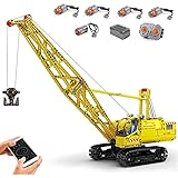 l b s Technic Kran Bauset, 2,4 GHz/APP RC Crawler Kran Modell Ziegelsteine Spielzeug mit Motor Set, 1205 Teile + Baustein kompatibel mit Lego Technic Dy