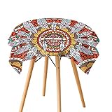 MissW Polyester wasserdichte Und Ölbeständige Tischdecke 3D-Farbfeder-Tischmatte Rundes Rechteck Eignet Sich Für Wohnzimmer, Restaurant Und H