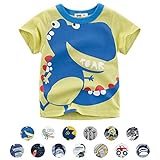Unisex Baby T-Shirt Baumwolle Süß Karikatur Tier Muster Tops für 1-7 Jahre Alt (1-2 Jahre, Grün)