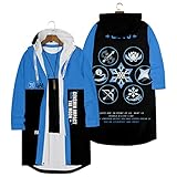 ZHSW Genshin Impact Ganyu Anime Spiel Mantel Winterjacke, Warm Halten Cartoon Gedruckte Kleidung Unisex Alltagskleidung Erwachsene Teenager Fans Geschenk Cosplay C